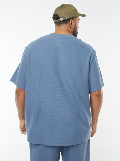 T-shirt in maglia testurizzata e scollo a V - Kiabi