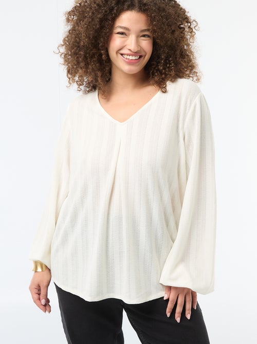 T-shirt in maglia traforata a maniche corte - Kiabi