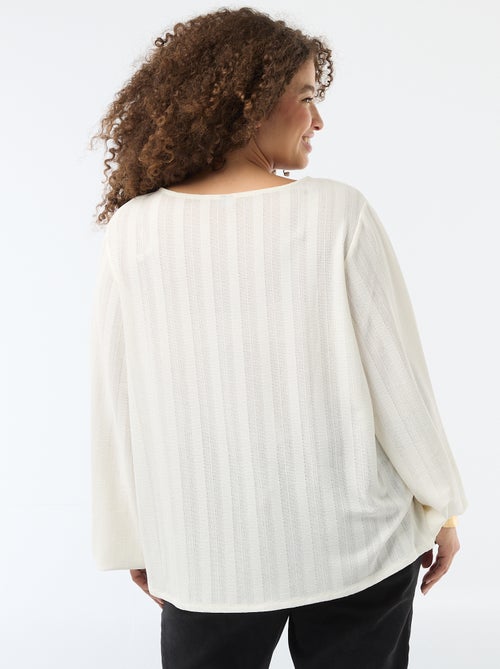 T-shirt in maglia traforata a maniche corte - Kiabi