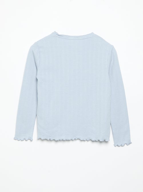 T-shirt in maglia traforata a maniche lunghe - Kiabi