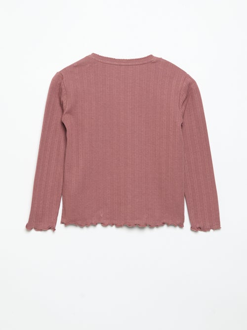T-shirt in maglia traforata a maniche lunghe - Kiabi