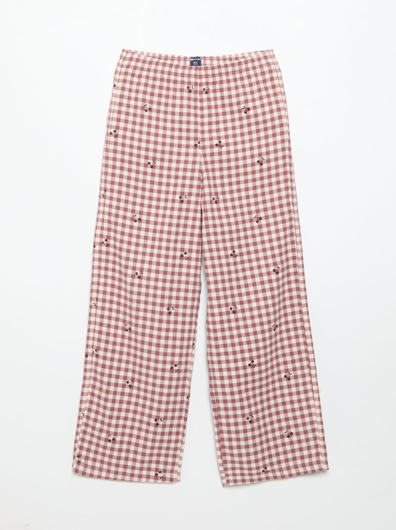 T-shirt in maglia traforata a maniche lunghe Rosso - Kiabi