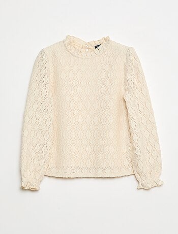 T-shirt in maglia traforata