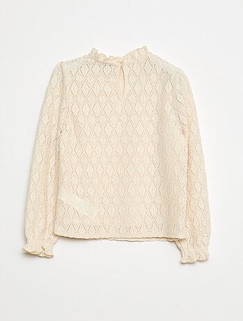 T-shirt in maglia traforata