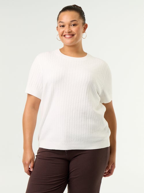 T-shirt in maglia traforata - Kiabi
