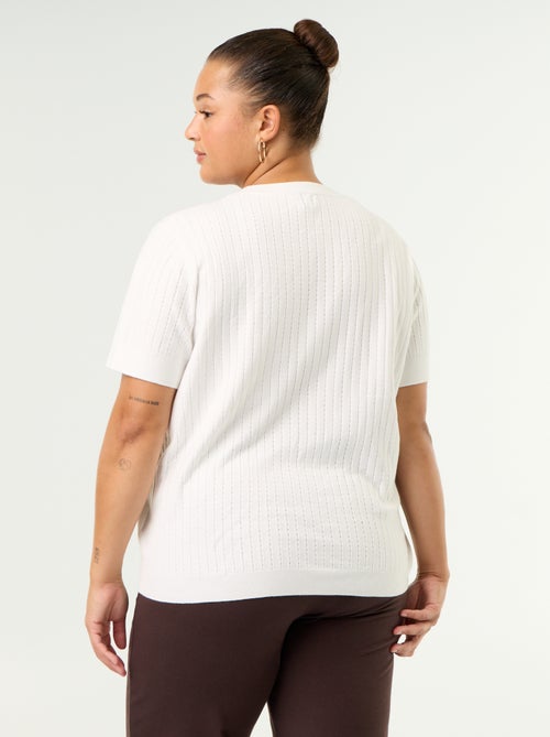 T-shirt in maglia traforata - Kiabi