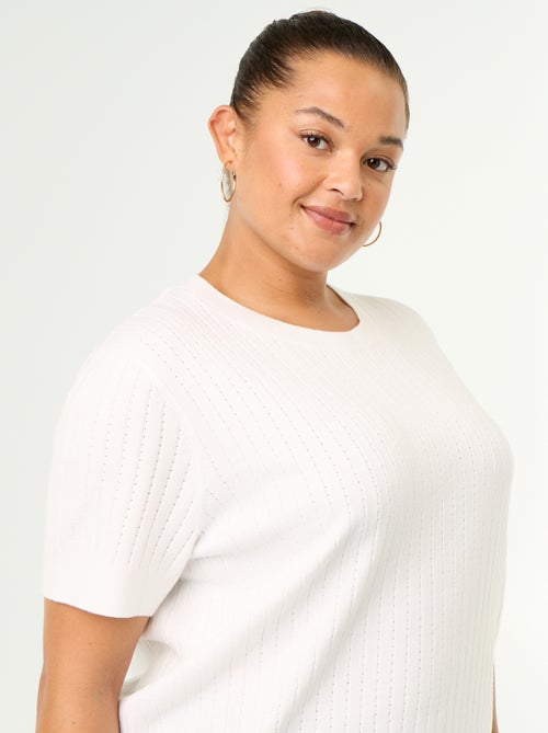 T-shirt in maglia traforata - Kiabi