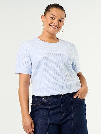 T-shirt in maglia traforata