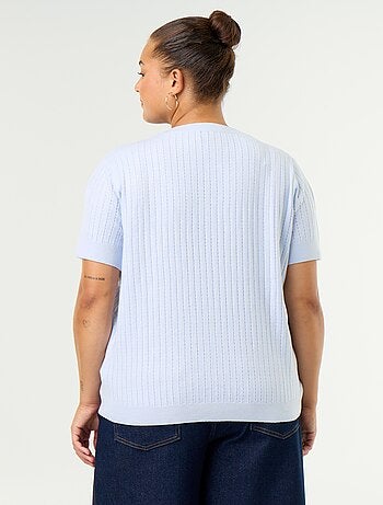 T-shirt in maglia traforata