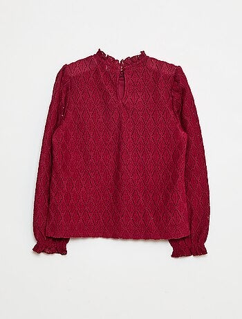 T-shirt in maglia traforata