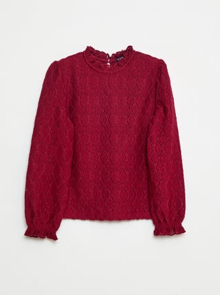 T-shirt in maglia traforata