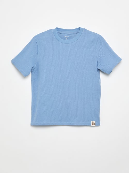T-shirt in maglia waffle - Kiabi T-shirt in maglia waffle - Kiabi