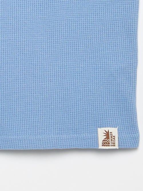 T-shirt in maglia waffle - Kiabi T-shirt in maglia waffle - Kiabi