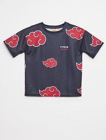 T-shirt in mesh con stampa 'Naruto'