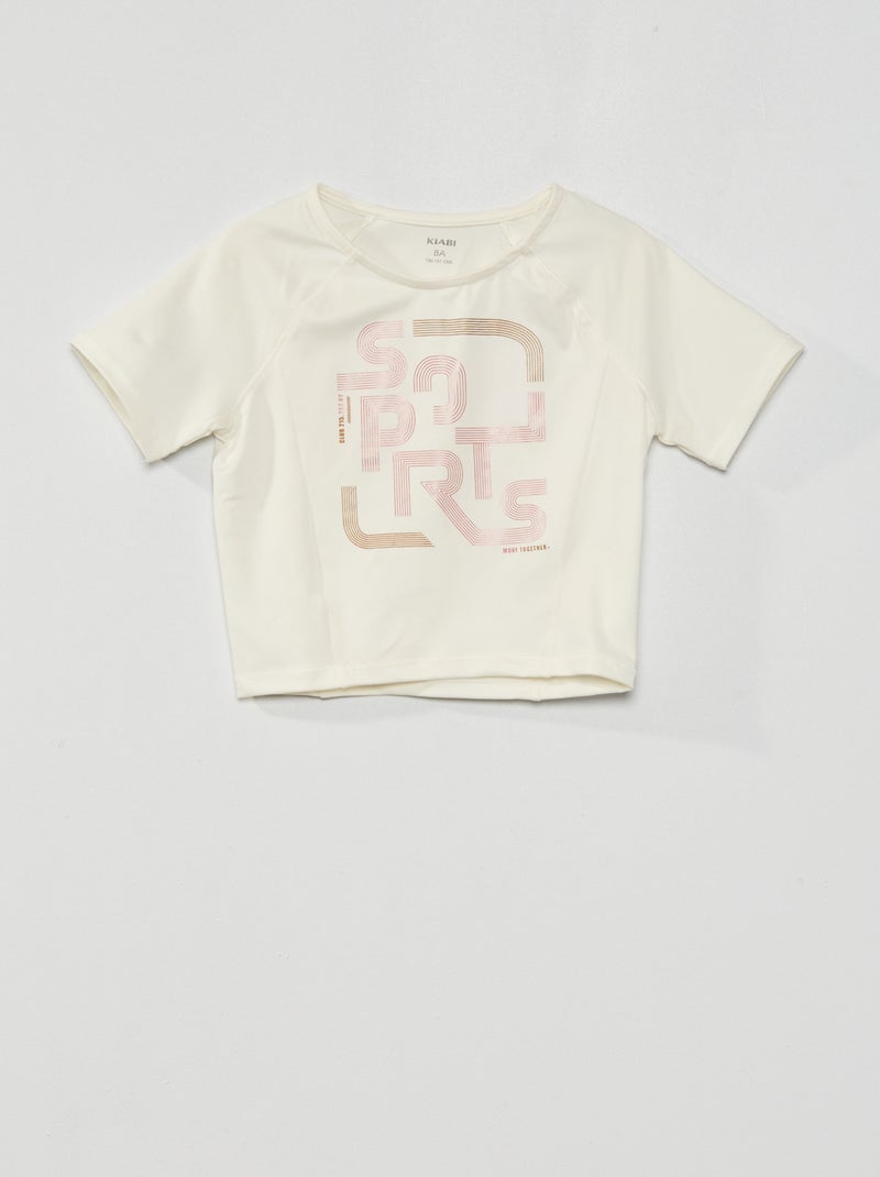 T-shirt in microfibra BIANCO - Kiabi