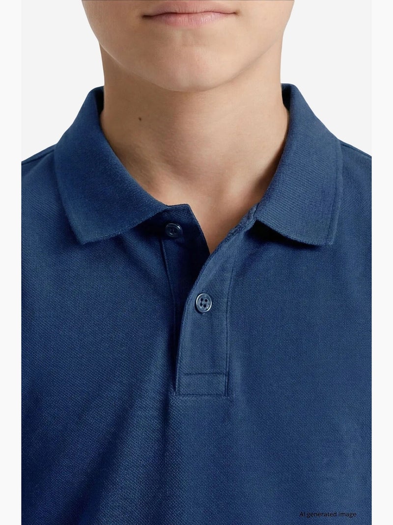 T-shirt in misto cotone tommy Blu - Kiabi