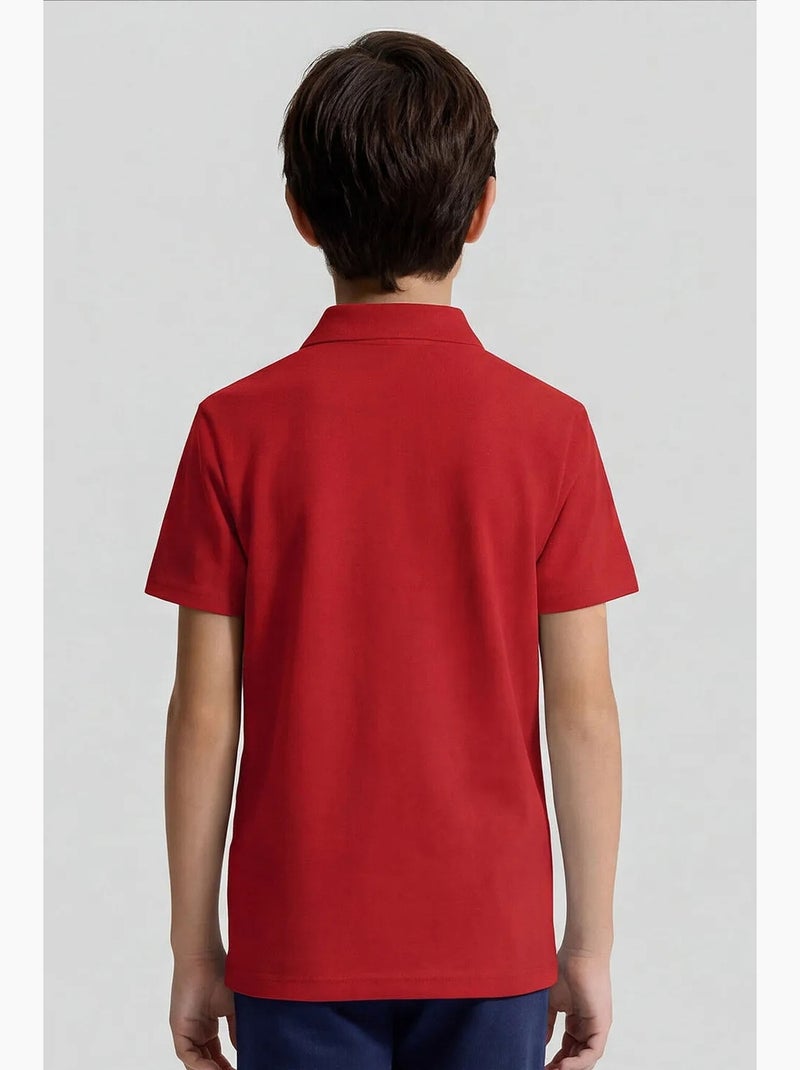 T-shirt in misto cotone tommy Rosso - Kiabi