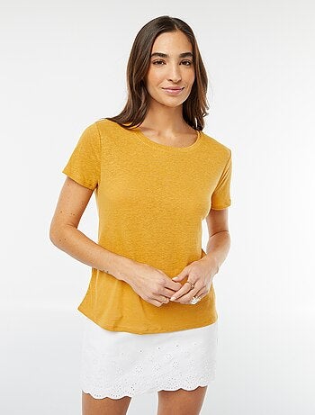 T-shirt in misto lino