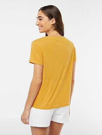 T-shirt in misto lino