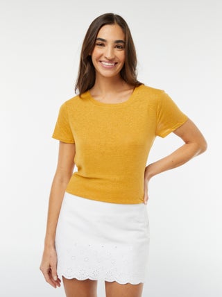 T-shirt in misto lino