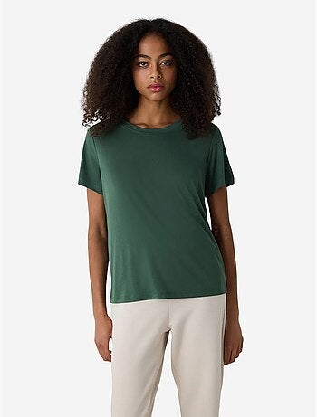 T-shirt in modal regular fit con girocollo penti
