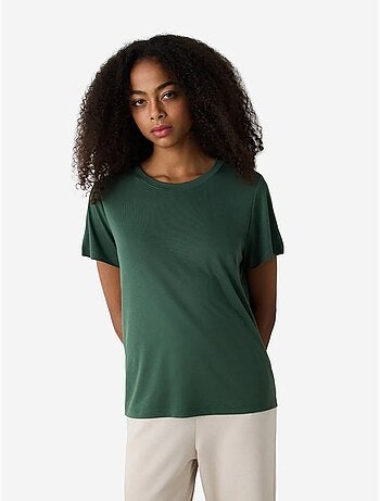 T-shirt in modal regular fit con girocollo penti