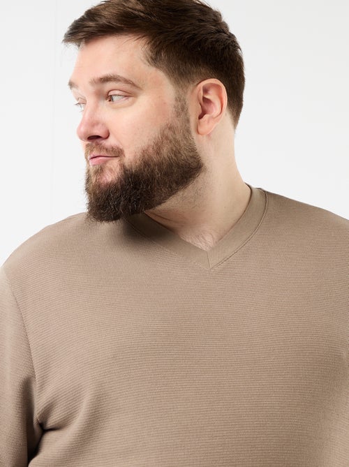 T-shirt in piqué a maniche corte - Kiabi
