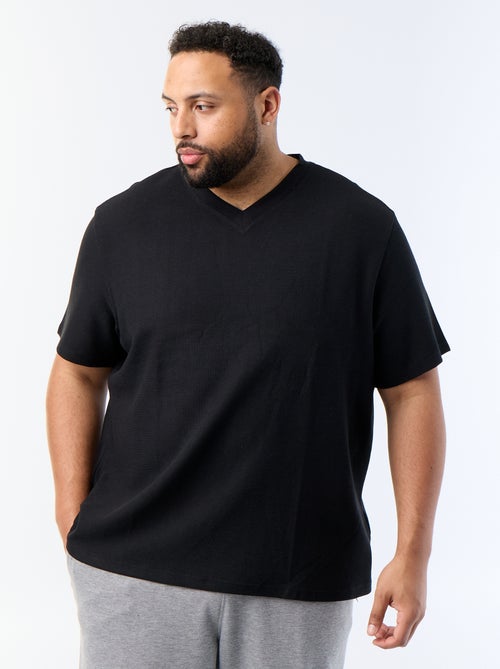 T-shirt in piqué a maniche corte - Kiabi