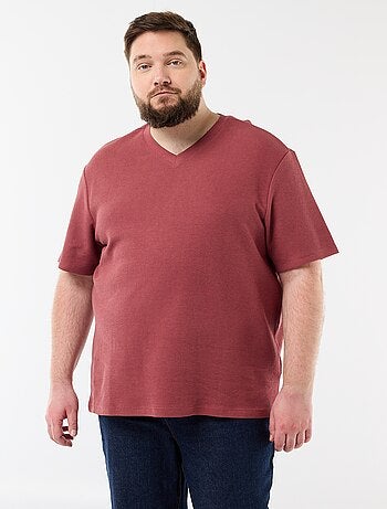 T-shirt in piqué a maniche corte