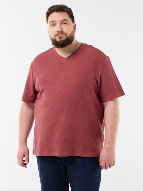 T-shirt in piqué a maniche corte - Kiabi