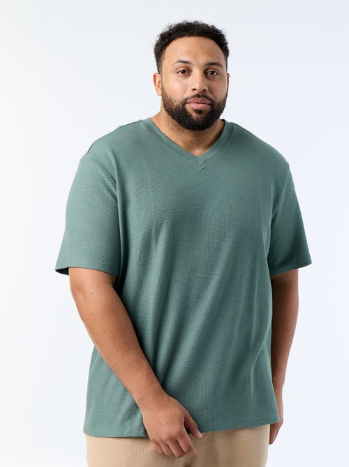 T-shirt in piqué a maniche corte - Kiabi