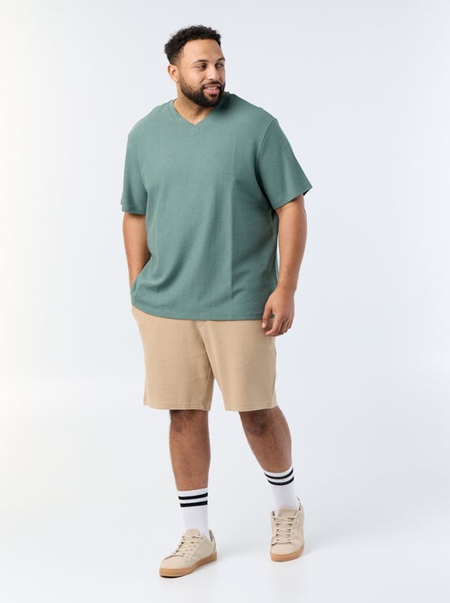 T-shirt in piqué a maniche corte - Kiabi