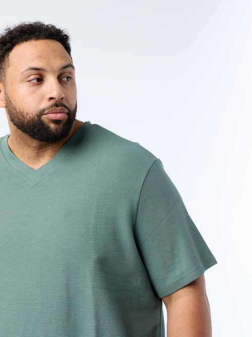 T-shirt in piqué a maniche corte - Kiabi
