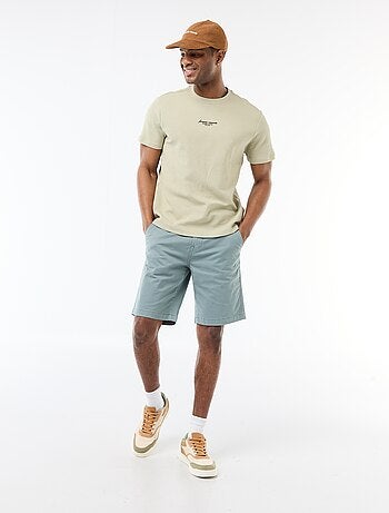 T-shirt in piqué di cotone a maniche corte