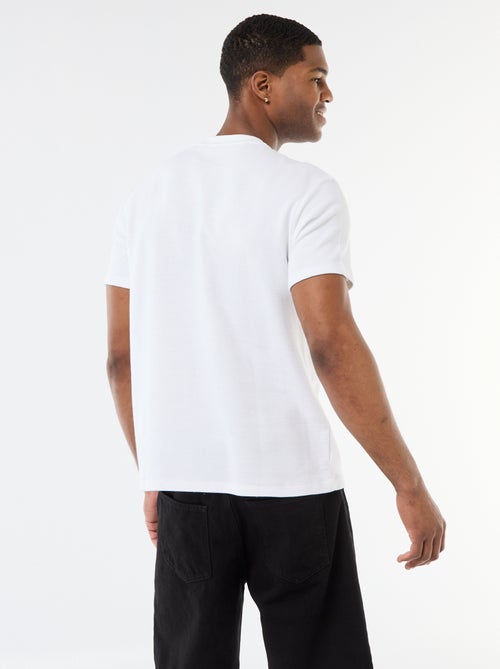 T-shirt in piqué di cotone a maniche corte - Kiabi