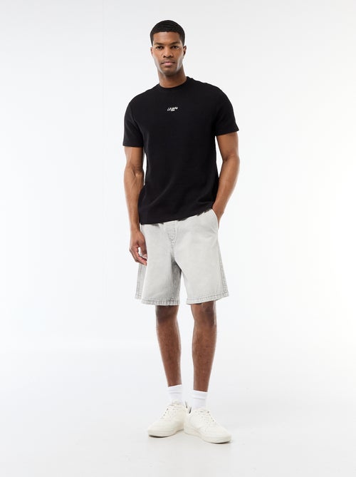 T-shirt in piqué di cotone a maniche corte - Kiabi