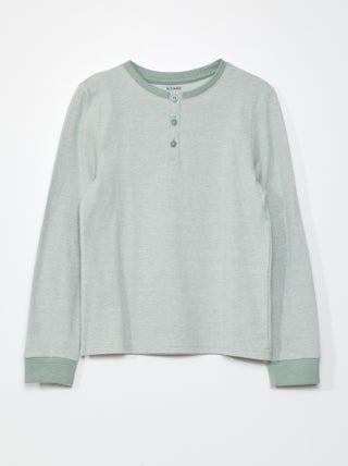 Dondup T-shirt bambino in cotone con logo verde militare