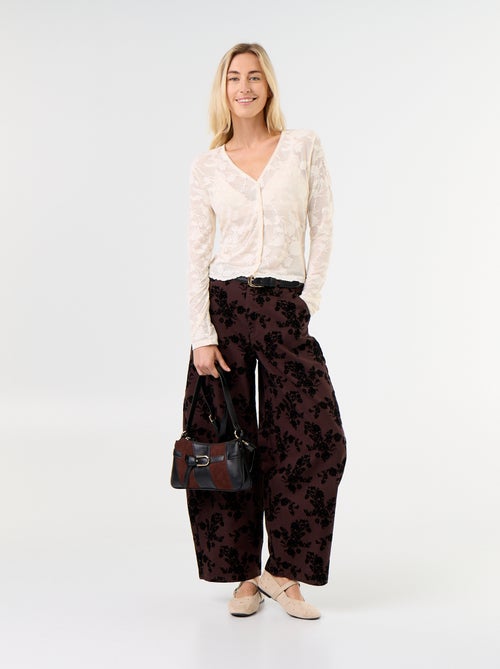 T-shirt in pizzo effetto camicia - Kiabi T-shirt in pizzo effetto camicia - Kiabi