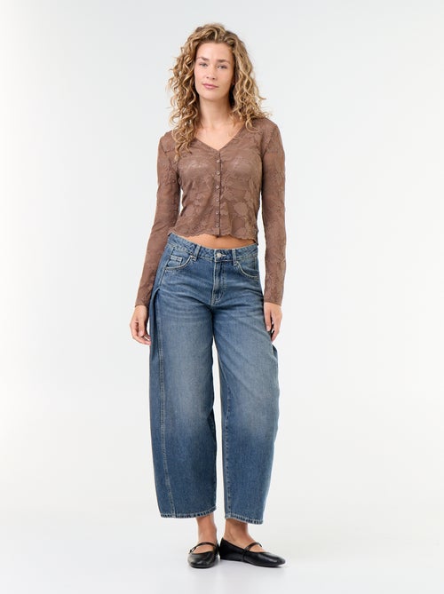 T-shirt in pizzo effetto camicia - Kiabi T-shirt in pizzo effetto camicia - Kiabi