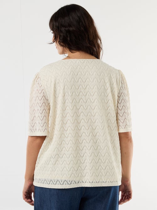 T-shirt in pizzo traforato - Kiabi