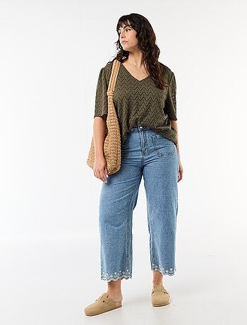 T-shirt in pizzo traforato