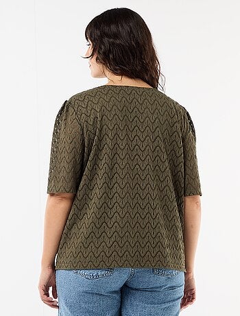 T-shirt in pizzo traforato