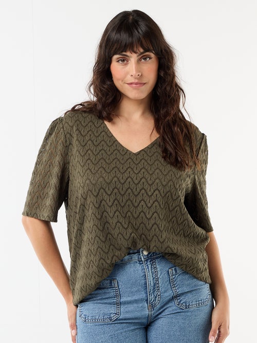 T-shirt in pizzo traforato - Kiabi