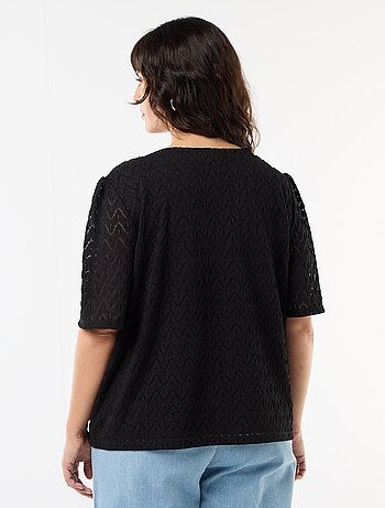 T-shirt in pizzo traforato