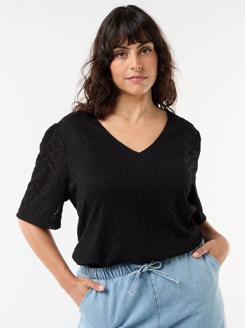 T-shirt in pizzo traforato - Kiabi