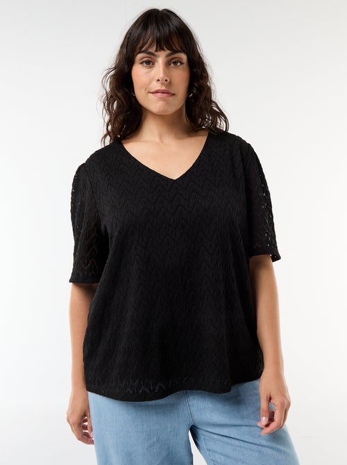 T-shirt in pizzo traforato - Kiabi