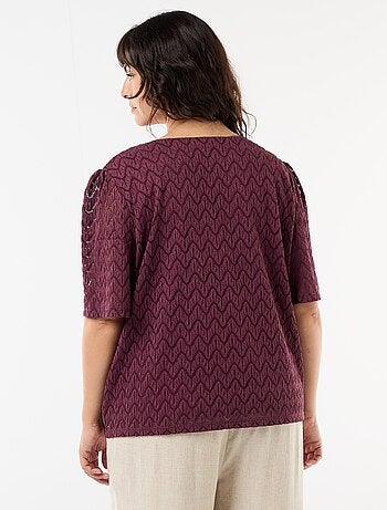 T-shirt in pizzo traforato