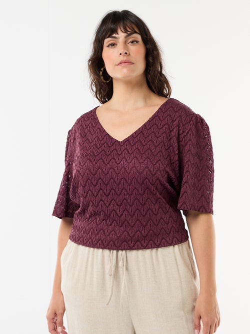 T-shirt in pizzo traforato - Kiabi