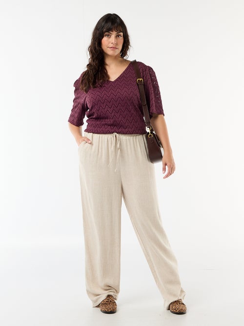 T-shirt in pizzo traforato - Kiabi