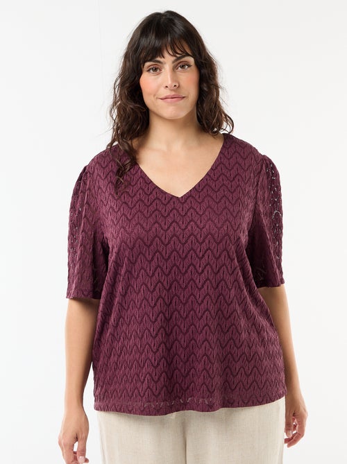 T-shirt in pizzo traforato - Kiabi